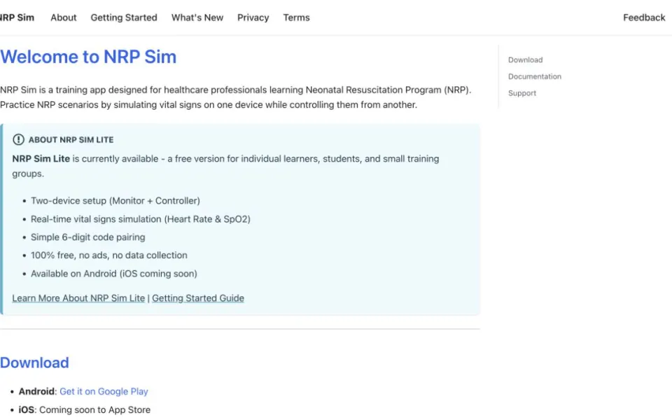 NRP Sim Lite: the product page describing the monitor and controller pair.